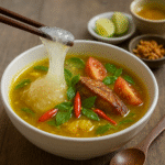 Papeda Kuah Kuning Ikan Asap Rumahan