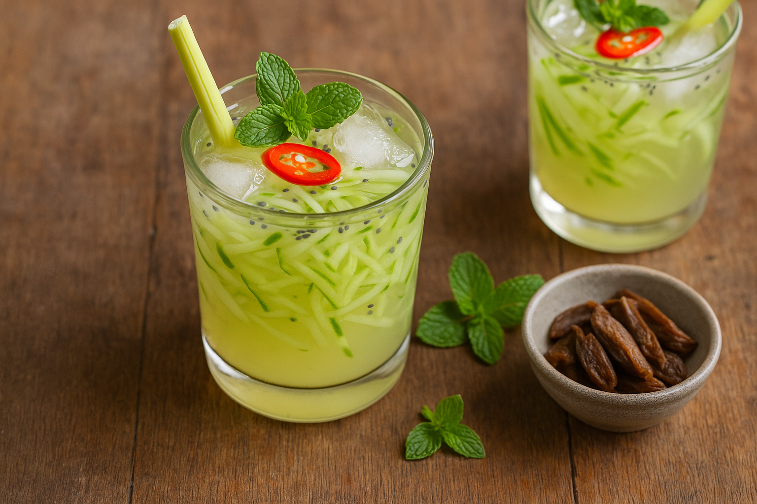 Es Timun Serut Asam Sunti Aceh