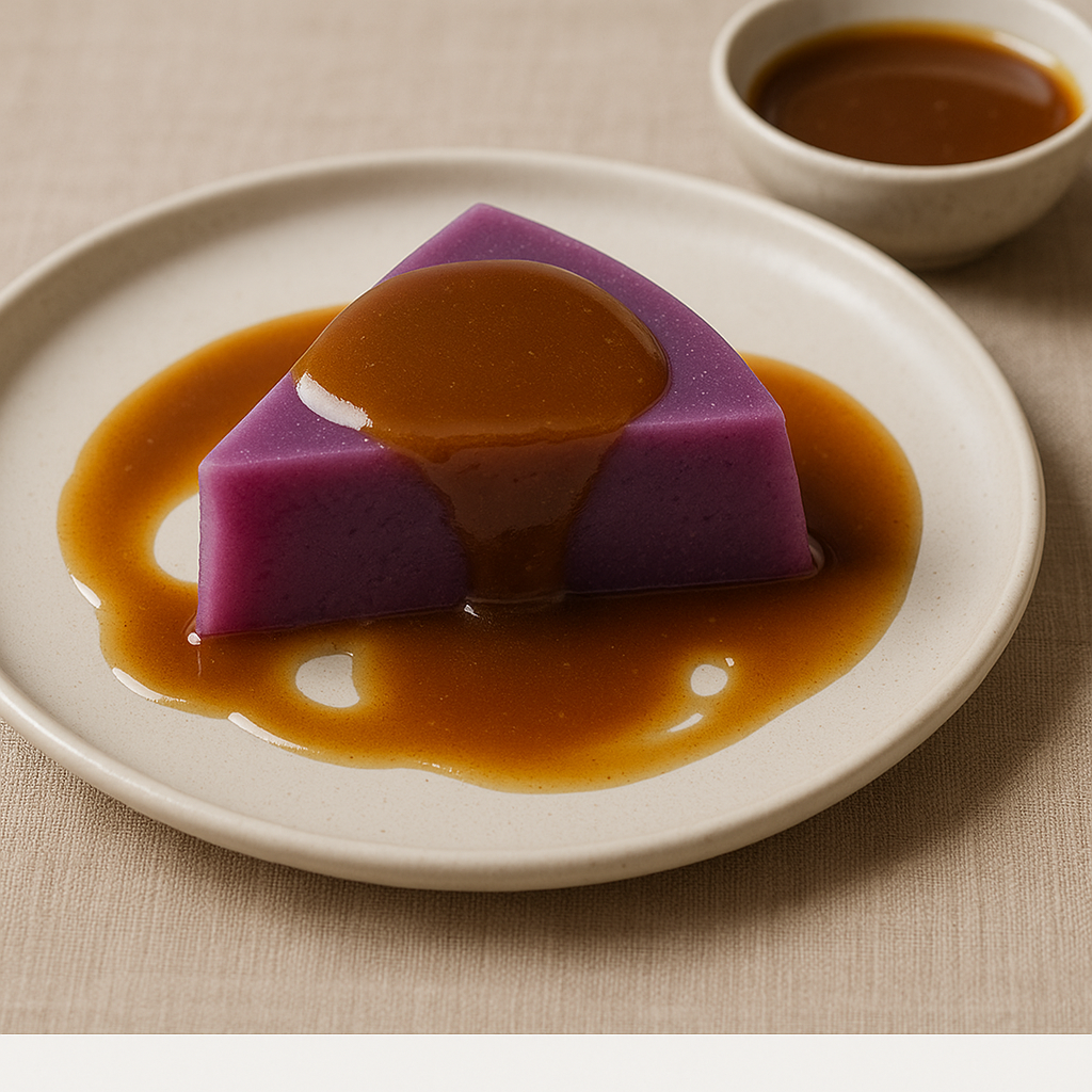 Puding Ubi Ungu Santan Gula Aren