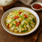 Tumis Sawi Putih Telur 10 Menit